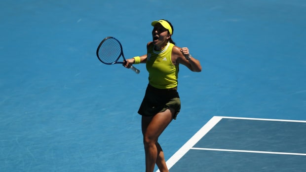 Jessica Pegula in the 2021 Australian Open.