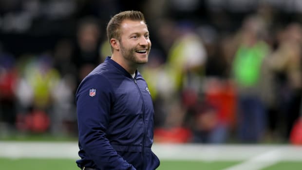 los angeles rams head coach sean mcvay during the nfc championship game