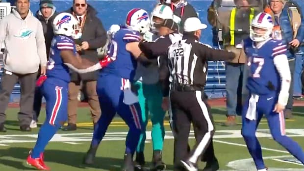 A big fight breaks out during Bills vs. Dolphins.
